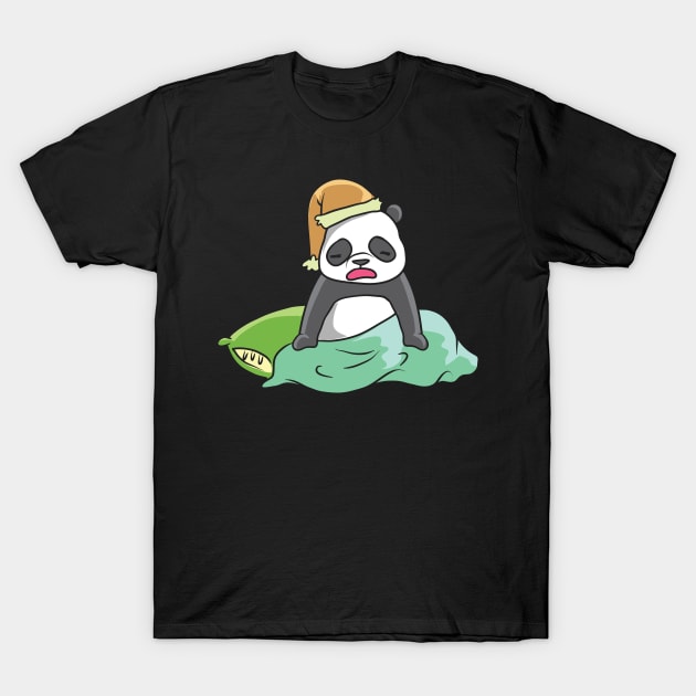 Tired Panda T-Shirt by theanimaldude